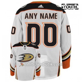 Barn Ishockey Anaheim Ducks Tröja med eget tryck  Adidas Vit Authentic